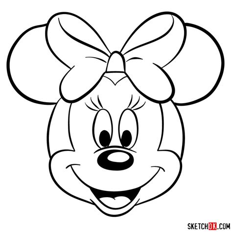 disney drawings minnie mouse|minnie mouse face drawing easy.